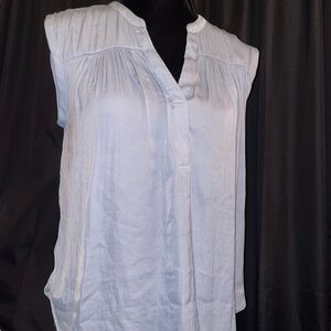 Elegant Women's Light Blue Sleeveless Blouse
